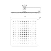 Phoenix Vivid Slimline 300mm X 300mm Shower Rose Stainless Steel